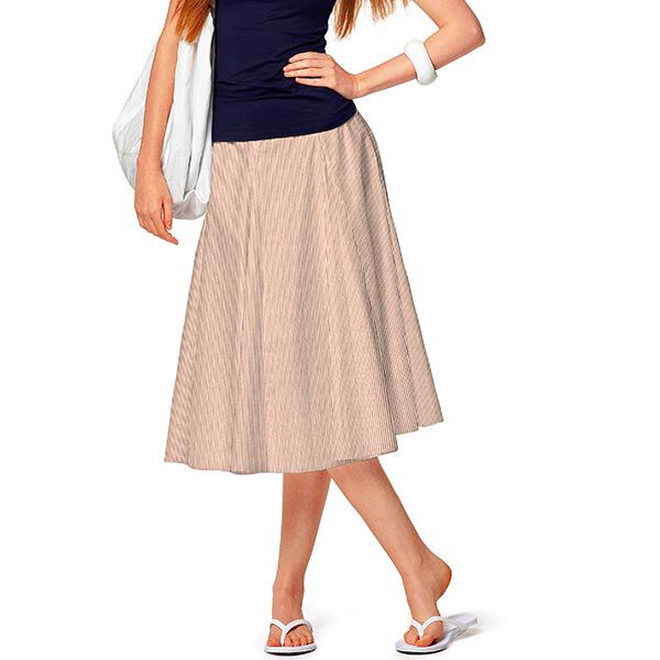 Organza Lurex Streifen – lachs/roségold | Reststück 100cm