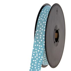 Schrägband verstreute Punkte [20 mm] – türkis, 
