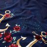 Baumwolljersey Anker und Rosen | Glitzerpüppi – nachtblau/altgold,  thumbnail number 2