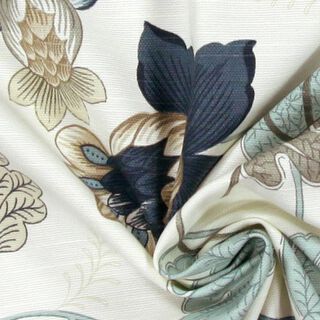 Deko- und Polsterstoff große Blüten 280 cm – blau, 