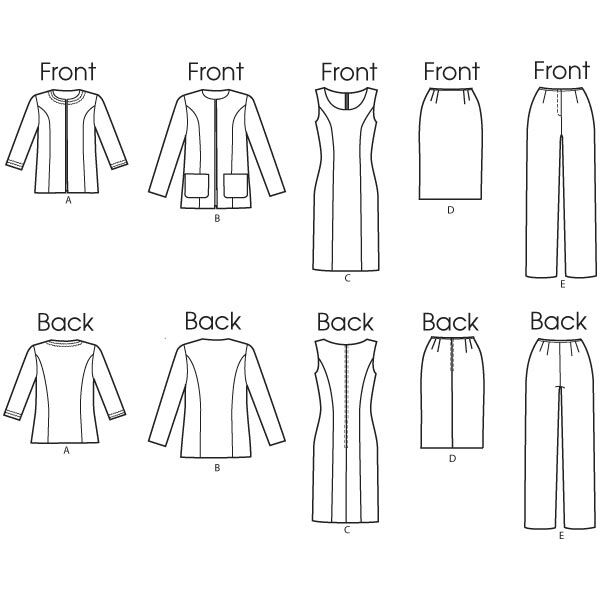 Jacke / Kleid / Rock / Hose | Butterick 5719 | 44-50, image number 10