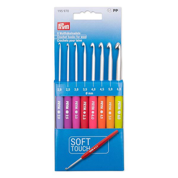 Wollhäkelnadel-Set mit Softgriff, 8-teilig [2,0 - 6,0] | Prym,  image number 1