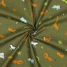 GOTS Baumwollpopeline Steppentiere | Poppy Fabrics – dunkeloliv,  thumbnail number 3