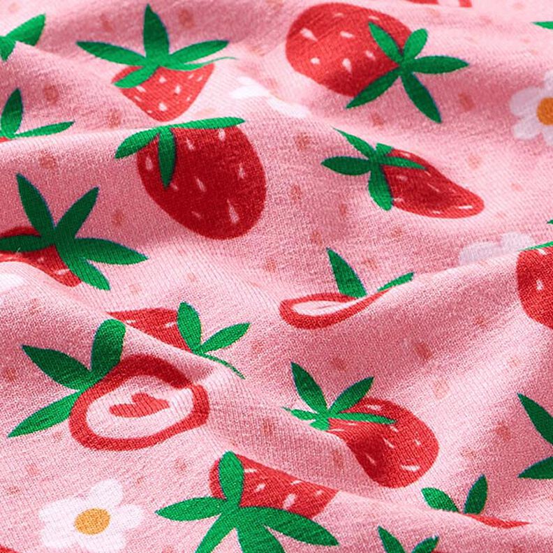 Stoffpaket Jersey süße Erdbeeren | PETIT CITRON – rosa,  image number 3