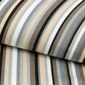 Outdoor Liegestuhlstoff Längsstreifen 44 cm – elefantengrau/taupe, 