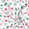 Baumwollstoff Cretonne Weihnachtsdeko – weiss/grün,  thumbnail number 3