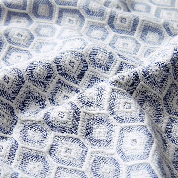 Strickjacquard Rauten – blau, image number 2