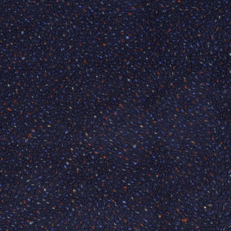 Teddyplüsch Tweed Melange | Poppy Fabrics – marineblau, image number 1
