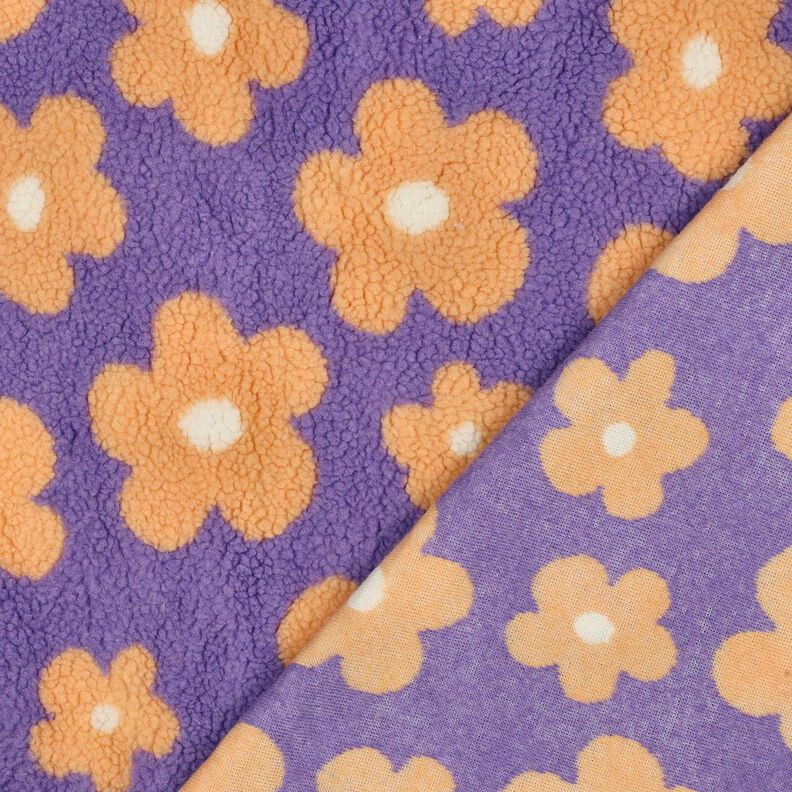Teddypl&uuml;sch Blumen | Poppy Fabrics &ndash; lavendel/apricot,  image number 4