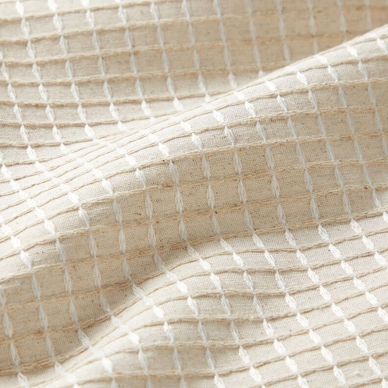 Dekostoff Jacquard Karostruktur &ndash; natur,  image number 2