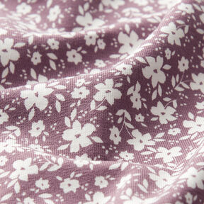 Baumwolljersey Blümchen bi-color – dunkelaltrosa, 