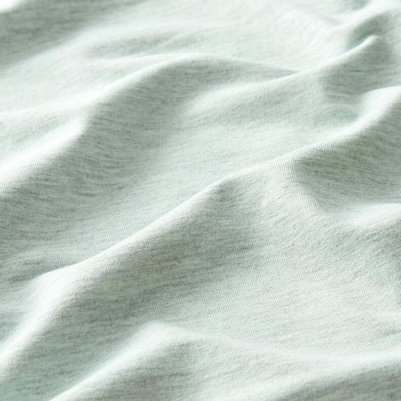 French Terry Fein Melange – mint/grau, image number 2