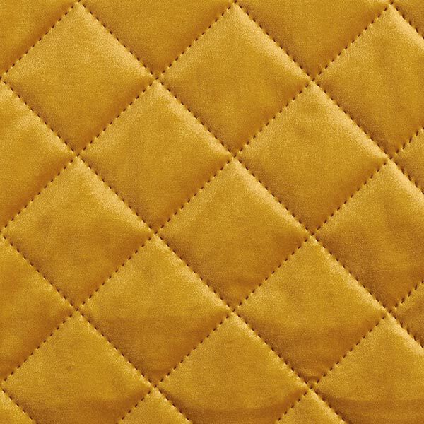 Polsterstoff Samt Steppstoff – senf,  image number 1