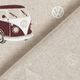 Dekostoff Halbpanama VW Bulli klein – natur/terracotta,  thumbnail number 4