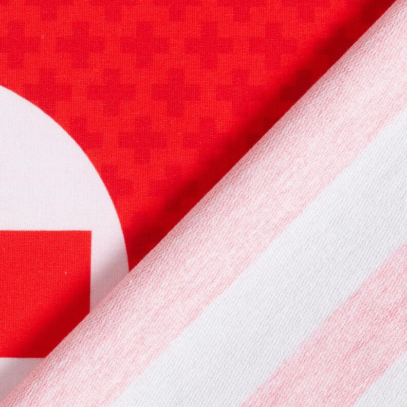 French Terry Panel Einmal Notarzt sein | Stoff&Liebe – rot/silbergrau,  image number 4