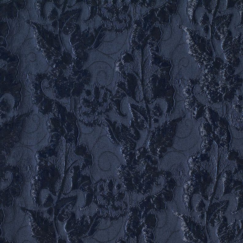 Bekleidungsjacquard Brokat Blumen – marineblau,  image number 5