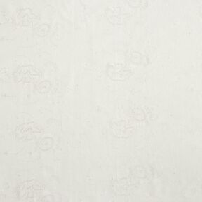 Feincord Stickerei und Pailletten Blumen – wollweiss, 