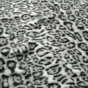 Kunstfell Schneeleopard – silber/anthrazit, 