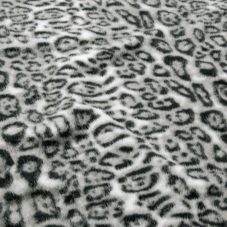 Kunstfell Schneeleopard – silber/anthrazit, image number 2