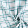 Baumwollstoff Schottenkaro – weiss/türkis,  thumbnail number 3