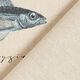 Dekostoff Halbpanama Fische – natur/blau,  thumbnail number 4