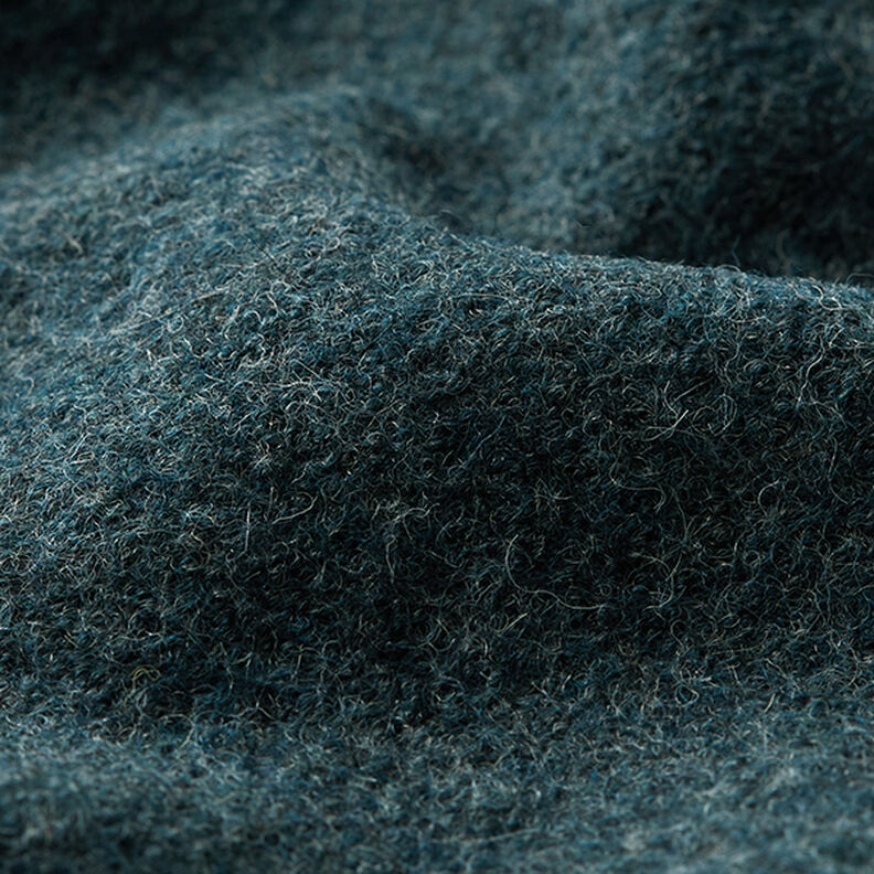 Woll-Walkloden Melange – ozeanblau,  image number 2