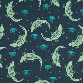 Softshell Krokodile Digitaldruck – nachtblau, 