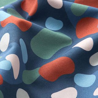 Softshell bunte Tupfen Digitaldruck – marineblau, 