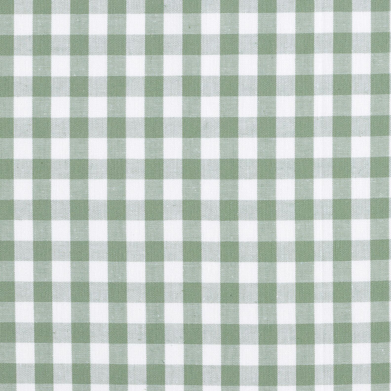 Baumwollstoff Vichykaro 1 cm – salbei/weiss,  image number 1