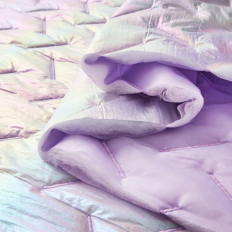 Steppstoff Diagonal-Muster, irisierend – pastellflieder, image number 5