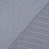 Baumwollstoff Jacquard Karo und Blümchen – ozeanblau/weiss,  thumbnail number 4