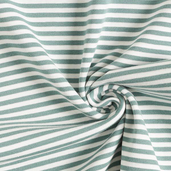 Bündchen Schlauchware schmale Streifen – schilf/weiss, image number 3