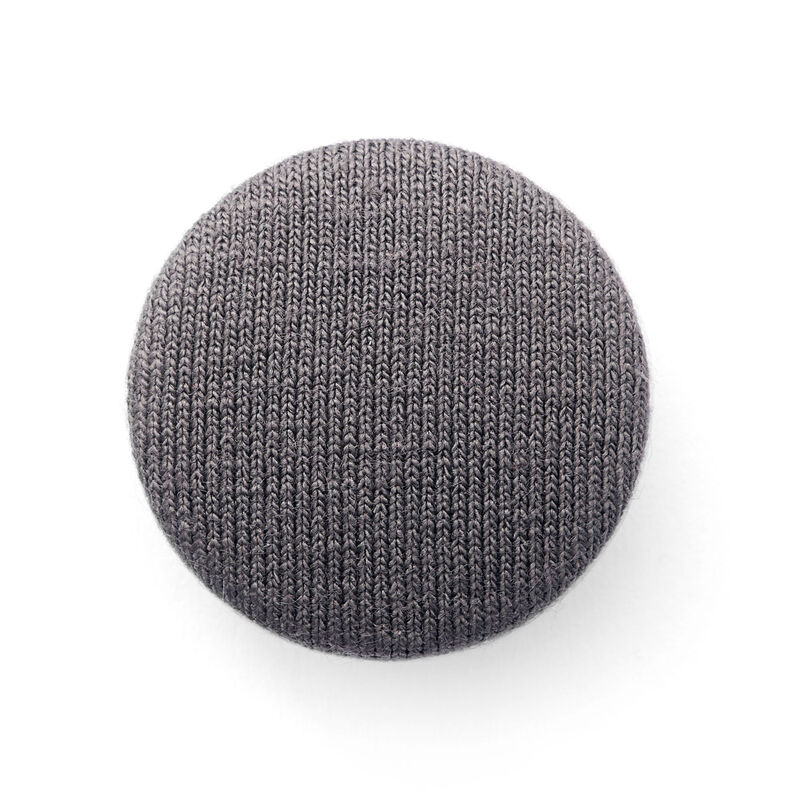 Bezogener Knopf, Viskosejersey Medium – schiefergrau,  image number 1