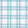 Baumwollstoff Schottenkaro – weiss/türkis,  thumbnail number 1