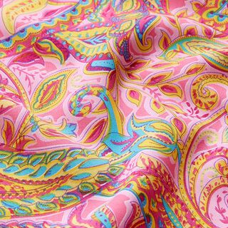 Karnevalstoff buntes Paisleymuster – rosa, 