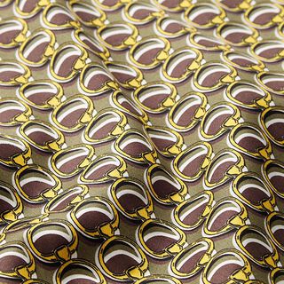 Baumwollsatin Stretch Verschlussringe – khaki, 