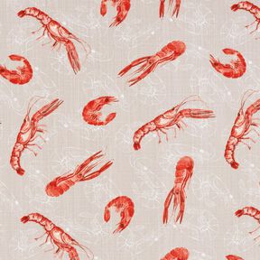 Dekostoff Panama Hummerkrabbe – cashew/feuerrot, 