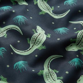 Softshell Krokodile Digitaldruck – nachtblau, 
