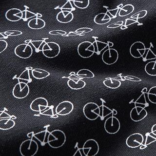 Baumwolljersey Fahrräder – schwarz/weiss, 