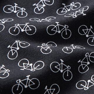 Baumwolljersey Fahrräder – schwarz/weiss, 