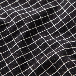 Baumwolljersey Karomuster – schwarz, 