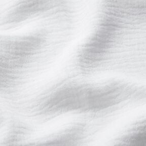 Leinen-Baumwoll-Mix Jacquard Wellenmuster – weiss, 
