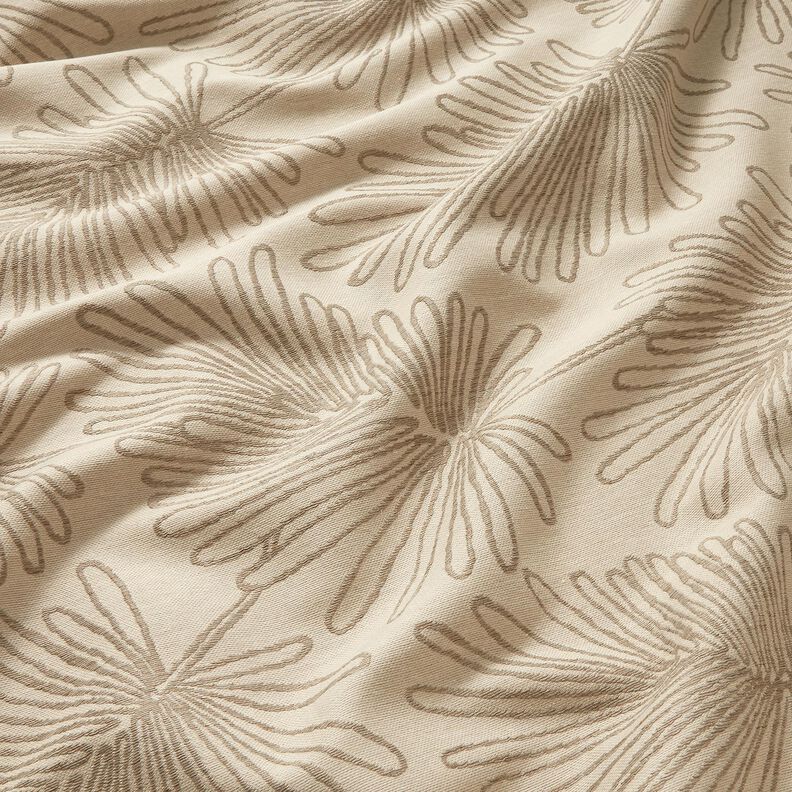 Dekostoff Jacquard Blätterkonturen – natur, image number 2