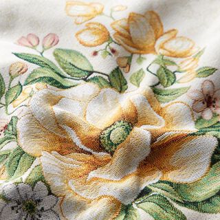 Dekopanel Gobelin große Blume – beige/gelb, 