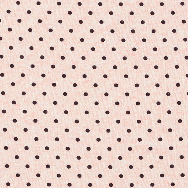 Krinkel-Jersey kleine Polkadots – rosé | Reststück 50cm