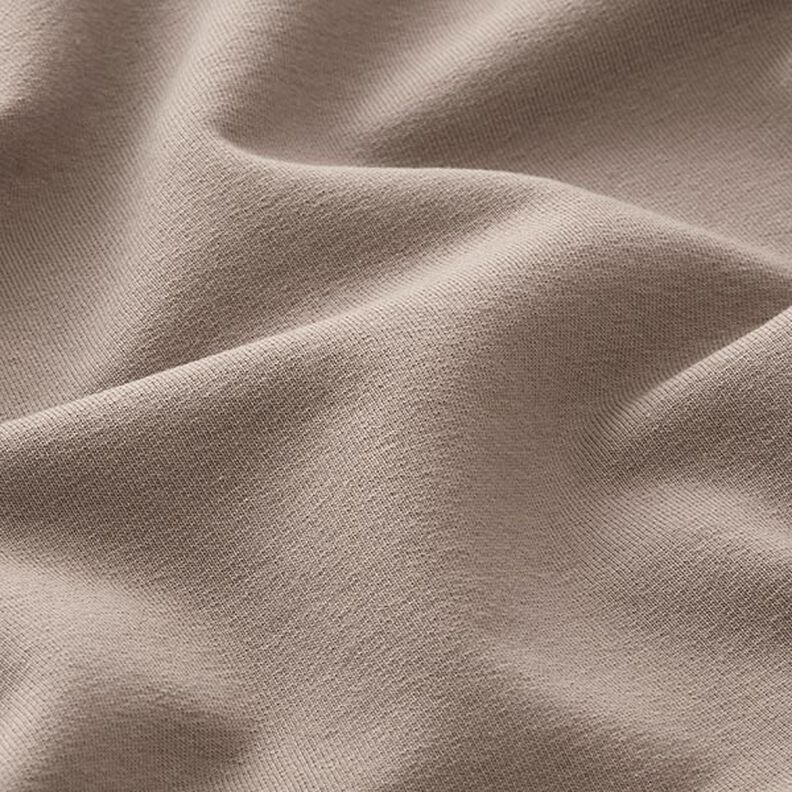 Leichter Baumwollsweat Uni – dunkeltaupe, image number 4