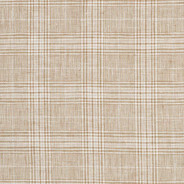 Anzugstoff Karo Metallicgarn – sand/wollweiss | Reststück 100cm