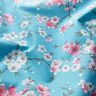 Beschichtete Baumwolle Kirschblüten – aquablau,  thumbnail number 2