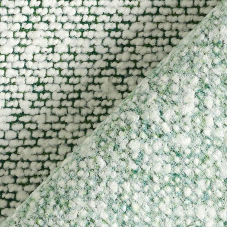 Outdoorstoff feines Bouclé – grün/wollweiss,  image number 4