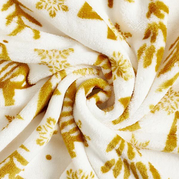 Kuschelfleece Weihnachten – weiss/gold, image number 3